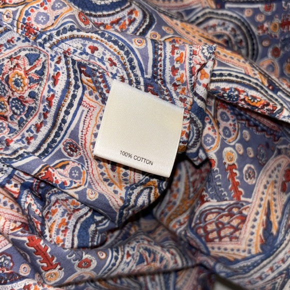 Cremieux Mens Paisley Button Down Shirt, men’s Size M, Cotton, Short Sleeve - Picture 5 of 6